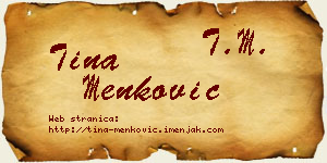 Tina Menković vizit kartica